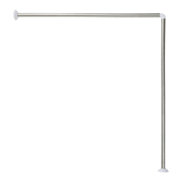 Evideco Wall Mounted Corner Shower Curtain Rod 35.4 35.4 Inches Wayfair